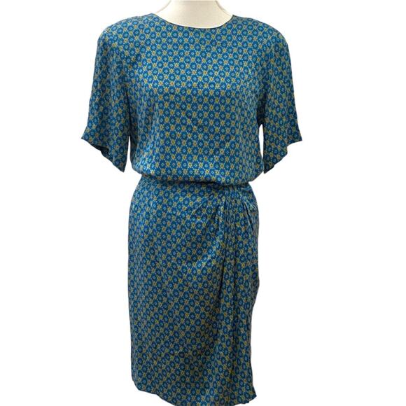 Vintage Skirt Blouse Set Silk 12P 12 Petite Fall 2 piece 80s 90s Elegant Classic - Picture 12 of 16